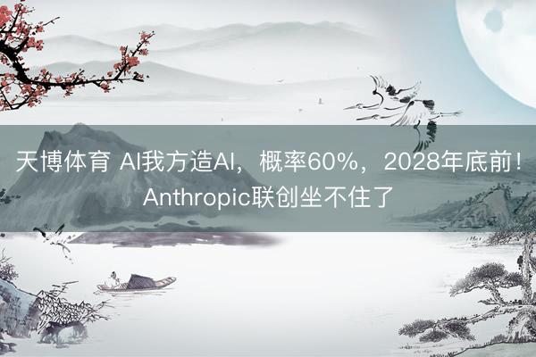 天博体育 AI我方造AI，概率60%，2028年底前！Anthropic联创坐不住了